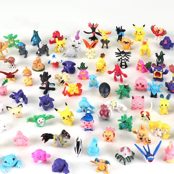 24Pcs Pokemon Duomenys Modelis Daug Urmu Pirkti Įvairių Stilių, Pikachu Anime Pav Lėlės Kawaii Žaislai Dovana Gimtadienio Vaikai