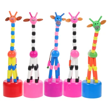 5 Vnt Žaislo Kūdikių Raidos Žaislų Push Up Žaislai, Mediniai Kūdikių Lėlių, Lėlių Vaikams, Vaikiška Švietimo