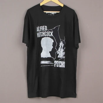 Alfred Hitchcock Psycho T-Shirt Siaubo Filmas Paukščių Galinio Lango Vertigo Vyrų Vasaros Medvilnė Tee