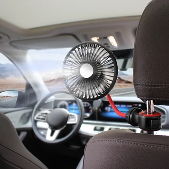 Automatinis Oro Cirkuliacinio USB Nešiojamas Ventiliatorius 3 Pavaros Galinės Sėdynės Ventiliatorius Sukasi 360 Laipsnių Elektrinis Automobilis Cirkuliacinių Auto Sunkvežimis
