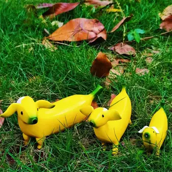 Bananų Šuo Juokinga Dekoro Kūrybos Dog Dekoras Dervos Figūrėlės Home Office 