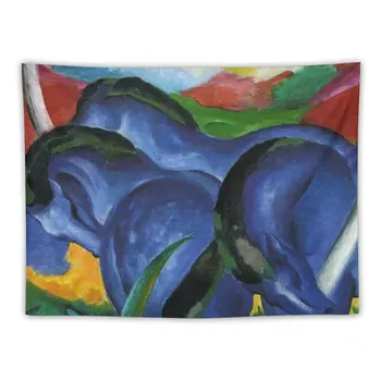 Didelės Mėlynos spalvos Arkliai, kuriuos Franz Marc Gobelenas Estetinį Namų Dekoro korėjos Kambario Dekoras, Kambario Dekoracijas Estetika