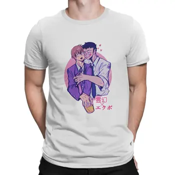 EKUREI Atsitiktinis Poliesteris Marškinėlius Mob Psicho 100 Anime Spausdinimo Viršūnes Atsitiktinis Marškinėliai Tee Vyriška
