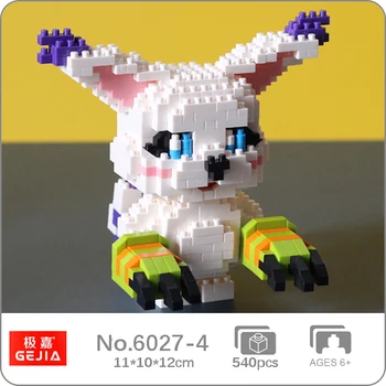 Gejia 6027-4 Anime Digimon Tailmon Katė Skaitmeninis Monstras Naminių Gyvūnų 3D Mini Diamond Blokų, Plytų Pastatas Žaislas Vaikams Ne Lauke