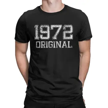 Hipster Pagamintas 1972 Originalus Vintage Marškinėliai Vyrams Medvilnės Marškinėliai Tėtis Tėvo 50 Metų, Trumpomis Rankovėmis Tees Naują Atvykimo Viršūnės