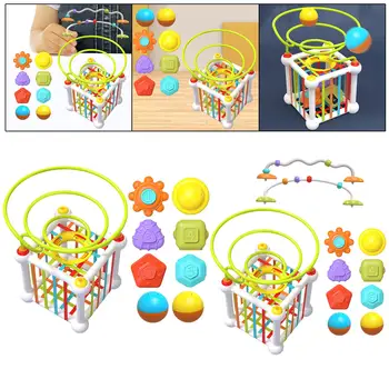 Jutimo Kubo Formos Blokai Interaktyvus sensorinis Formos Rūšiavimo Blokai Lopšelio Formos Rūšiavimo Žaislai, Žaidimų Kūrybiškumas, Veikla