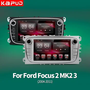 Kapud Android 11 Auto Radijo Car Multimedia Player Stereo Ford Focus 2 Mk2 Mk3 S-max 2004-2011 CarPlay GPS Navigacija BT Wifi
