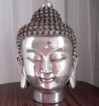 kolekcionavimas Buddhis buda shakyamuni galvos tibeto sidabro ir bronzos statula