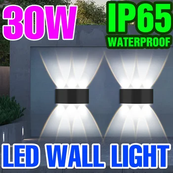 Led Lauko Šviesos Modernaus Stiliaus Sienų apšvietimo AC85-265V Sodo Sienos Lempos Namų Dekoro IP65 Vandeniui Kambarį Laiptai Lempos Aliuminio