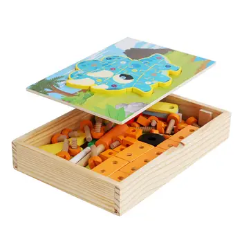 Mediniai Veržlės ir Varžtai Nustatyti Montessori Dėlionės dėžė Edukacijos Kamieninių Žaislai Berniukams, Mergaitėms, Vaikams ikimokyklinio amžiaus Vaikams Geriausia Gimtadienio Dovana