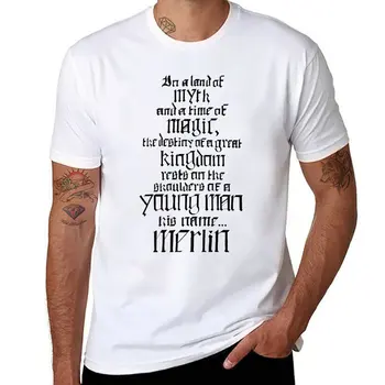Nauja Žemės Mitas... Merlin (black), T-Marškinėliai berniukams, gyvūnų spausdinti marškinėliai plius dydis t marškinėliai t shirt mens grafinis