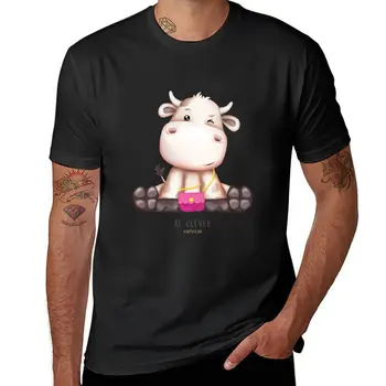Naujas Karvė būti protingas mergina T-Shirt negabaritinių marškinėliai kawaii drabužius tees mens paprasto t shirts