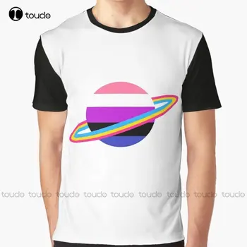 Pansexual/Genderfluid Pasididžiavimas Planetos Grafinis T-Shirt Užsakymą Aldult Paauglių Unisex Skaitmeninis Spausdinimas Tee Marškinėliai Kalėdų Dovana Xs-5Xl