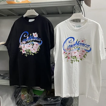 Spausdinti Aukštos Kokybės modelis Kasablanka Logotipas marškinėliai Aukštos kokybės atsitiktinis marškinėliai topai vyrams ir moterims