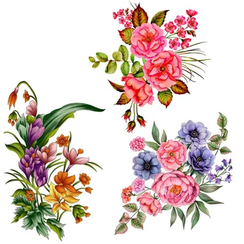 Tri koshki RC007 Gražių Gėlių Botanikos Gėlių Meno Siena Lipdukas Vandeniui PVC Apdaila Durų Kambarį Šaldytuvas