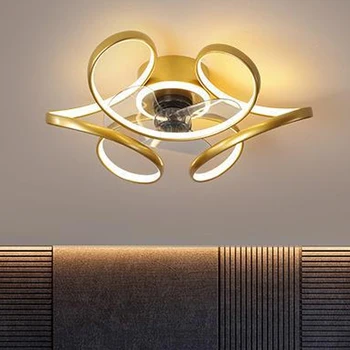 Šiuolaikinių LED Ventiliatorius su Šviesos Koridoriuje, Verandoje Miegamasis paviršinės Montuotės 48W Ventiliatorius Lempos Dimmingwith Nuotolinio Valdymo